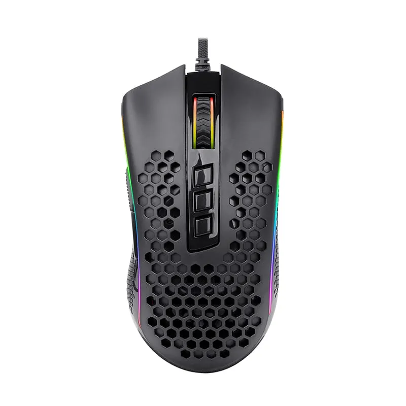 Redragon Storm Elite 32000Dpi 7 Button|Lightweight Body|Ergonomic Design|Rgb Backlit Wired Gaming Mouse - Black