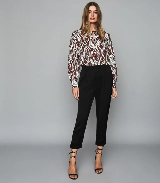 REISS NEW ALANA TIGER PRINT TOP - 4