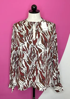 REISS NEW ALANA TIGER PRINT TOP - 4