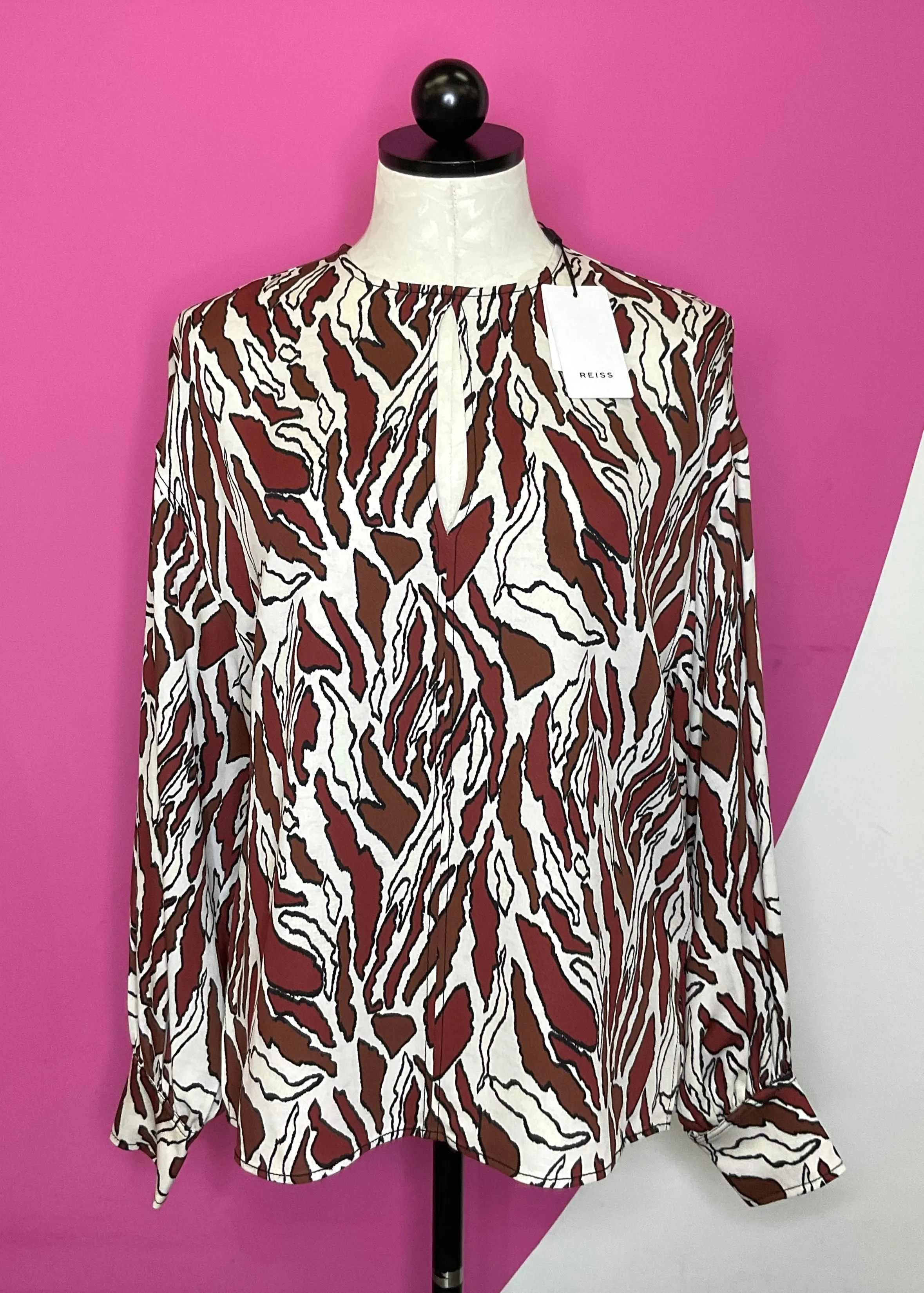 REISS NEW ALANA TIGER PRINT TOP - 4