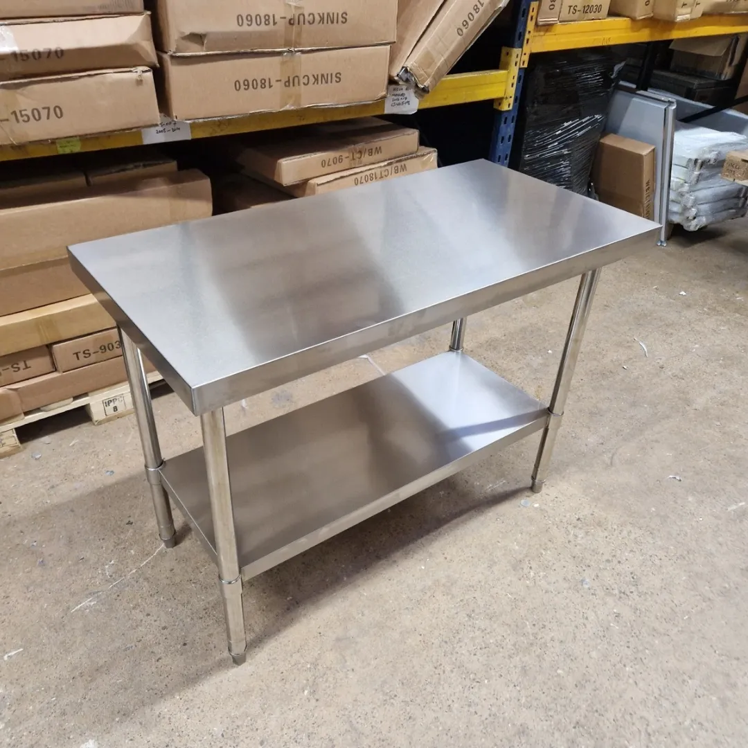 Stainless Steel Centre Table - 1200x600x900mm (WxDxH)