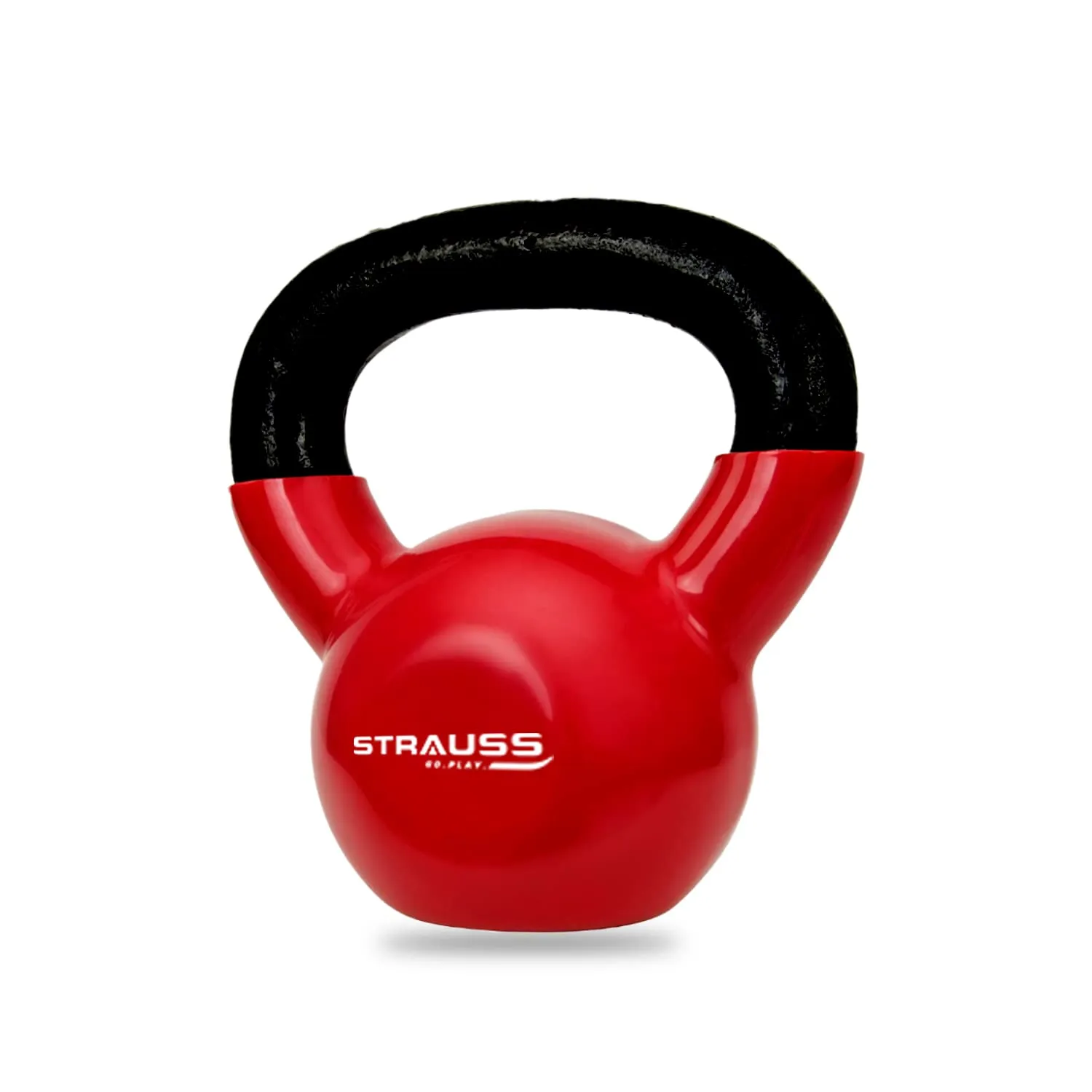 Strauss Premium Vinyl Kettlebell Weight for Men & Women | 10 Kg | Ideal for Home Workout, Yoga, Pilates, Gym Exercises | Non-Slip, Easy to Hold, Scratch Resistant (Blue)