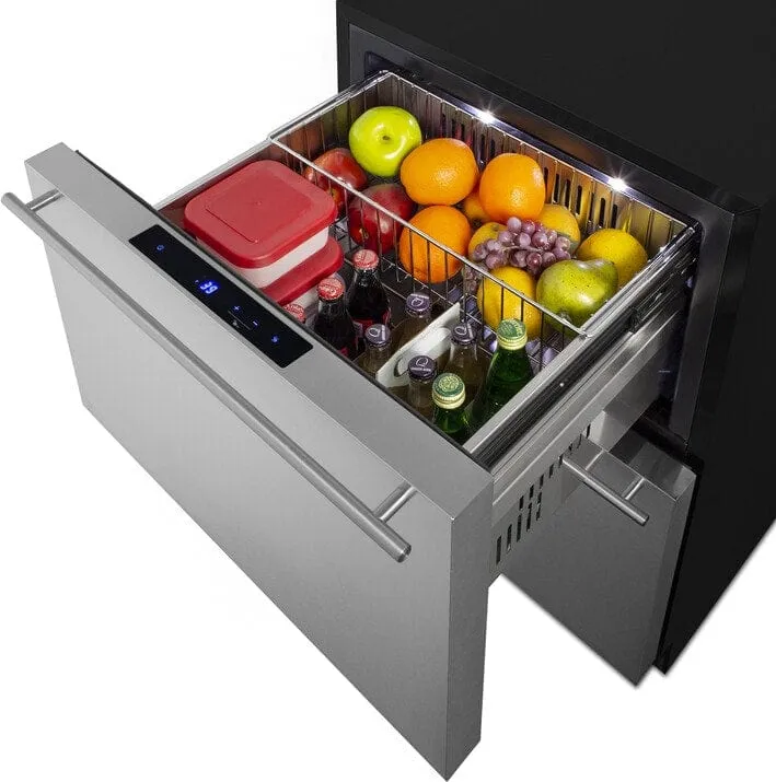 Summit 24" 2-Drawer Outdoor Refrigerator ADRD241OS