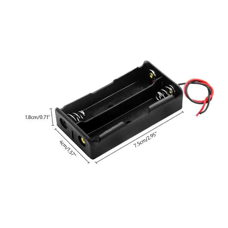 Versatile 18650 Battery Holder Cases with Wire Leads - Available in 1 to 4 Slot Configurations