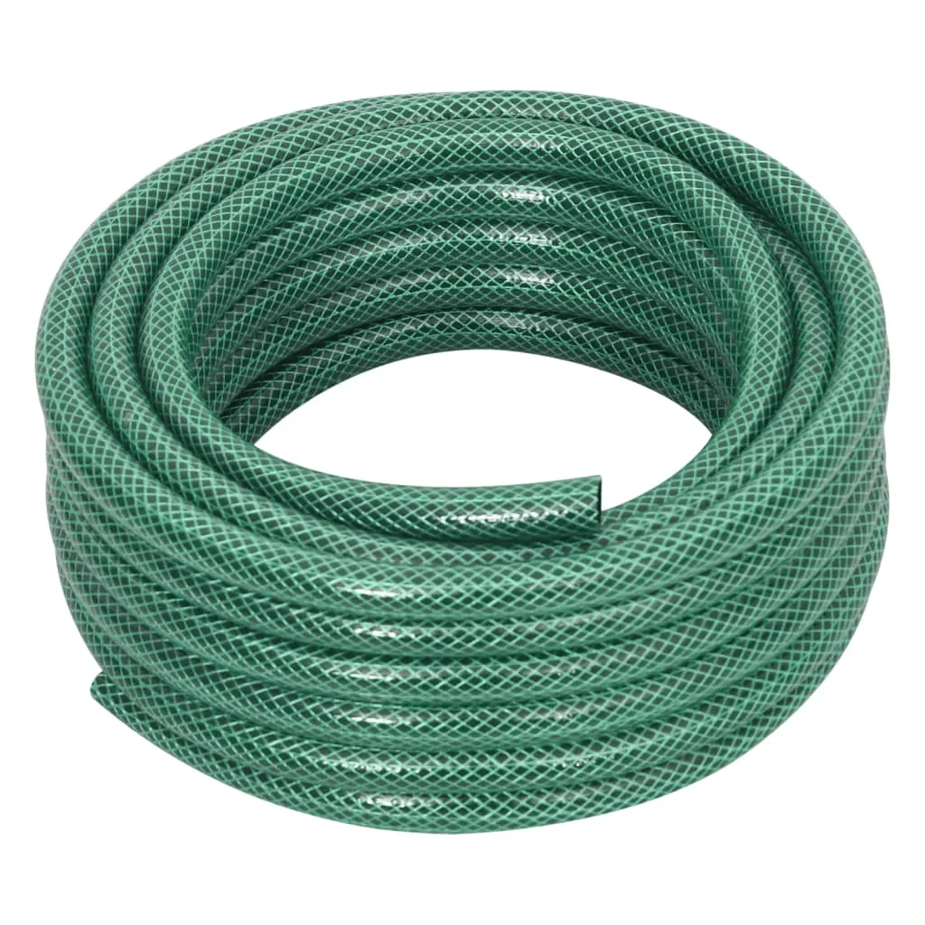 vidaXL 10m Green Garden Hose with Fitting Set | Durable & UV-Resistant PVC | Ideal for Garden Irrigation & Plant Care