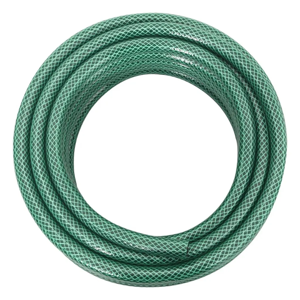 vidaXL 10m Green Garden Hose with Fitting Set | Durable & UV-Resistant PVC | Ideal for Garden Irrigation & Plant Care