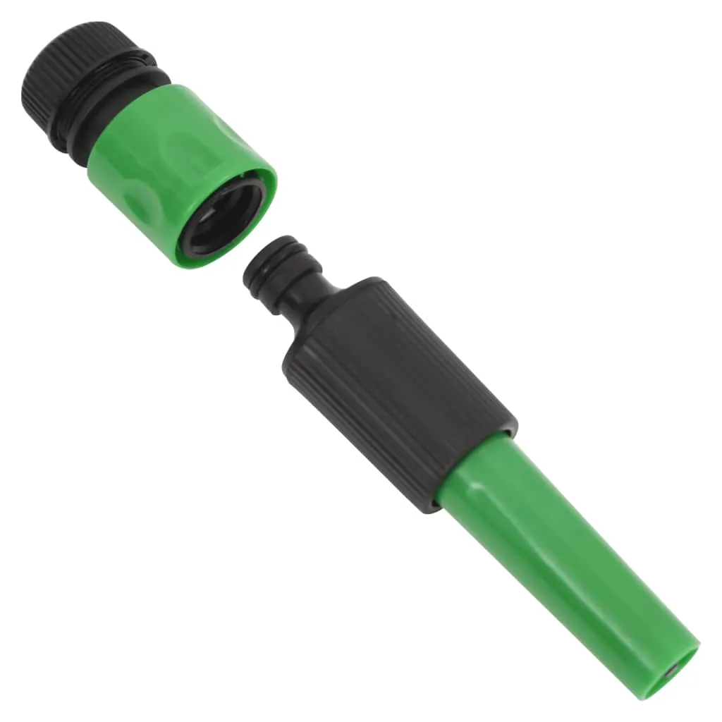 vidaXL 10m Green Garden Hose with Fitting Set | Durable & UV-Resistant PVC | Ideal for Garden Irrigation & Plant Care