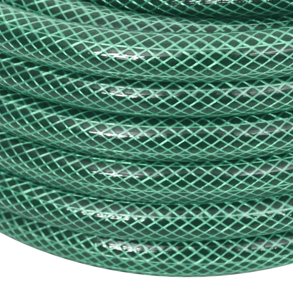 vidaXL 10m Green Garden Hose with Fitting Set | Durable & UV-Resistant PVC | Ideal for Garden Irrigation & Plant Care