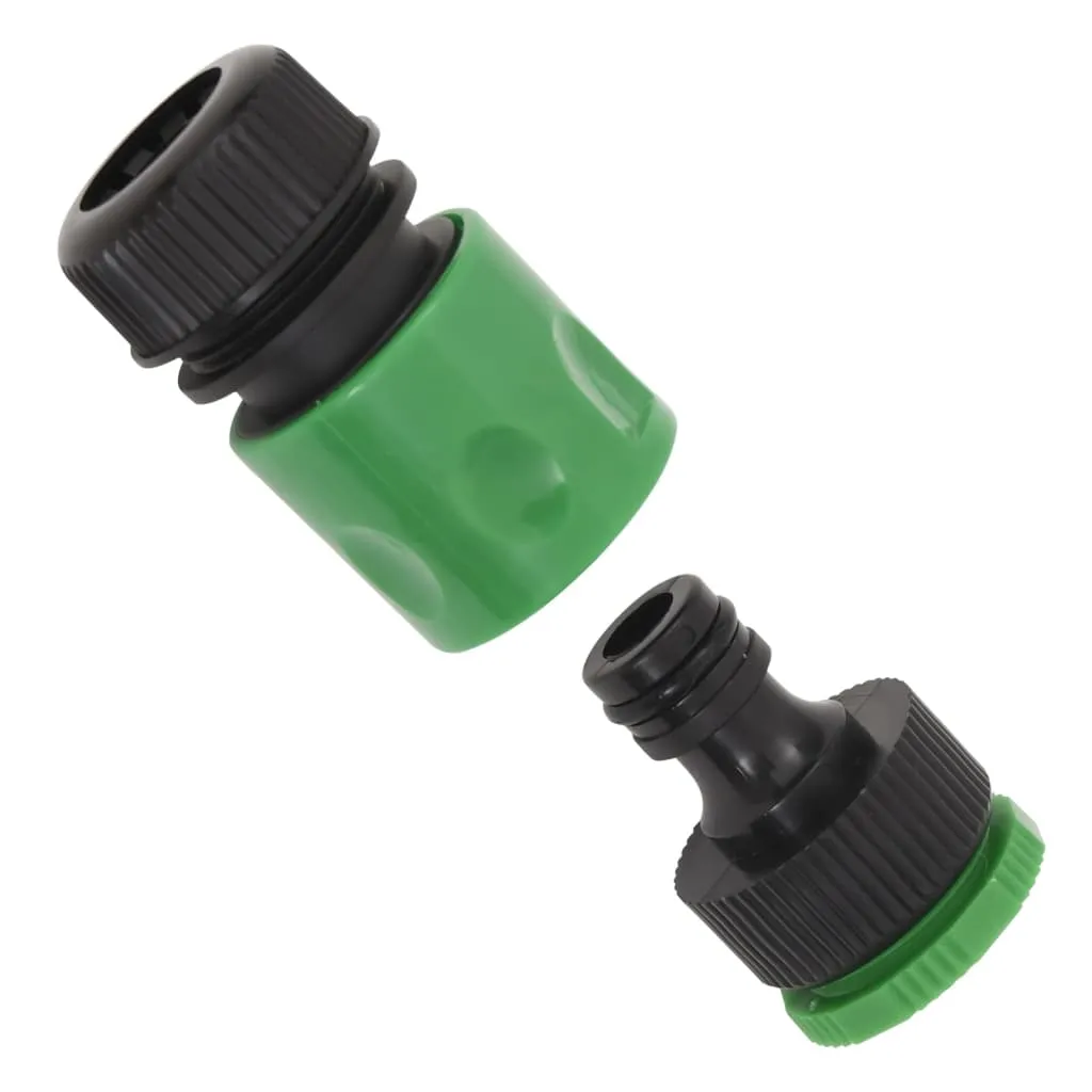 vidaXL 10m Green Garden Hose with Fitting Set | Durable & UV-Resistant PVC | Ideal for Garden Irrigation & Plant Care