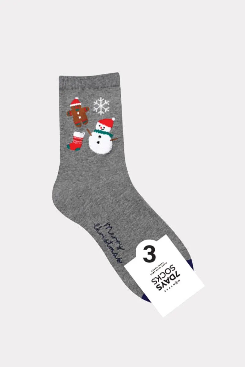 Women's Christmas Socks - Christmas Icons Navy