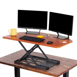 X-Elite Premier 40" Standing Desk Converter - Cherry